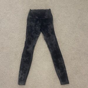 lululemon athletica Black Tie-Dye Leggings